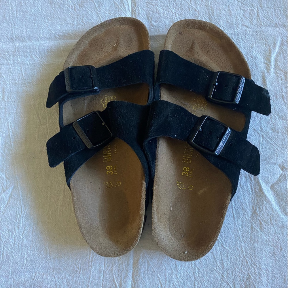 Birkenstock Suede Arizona Sandals Size 38